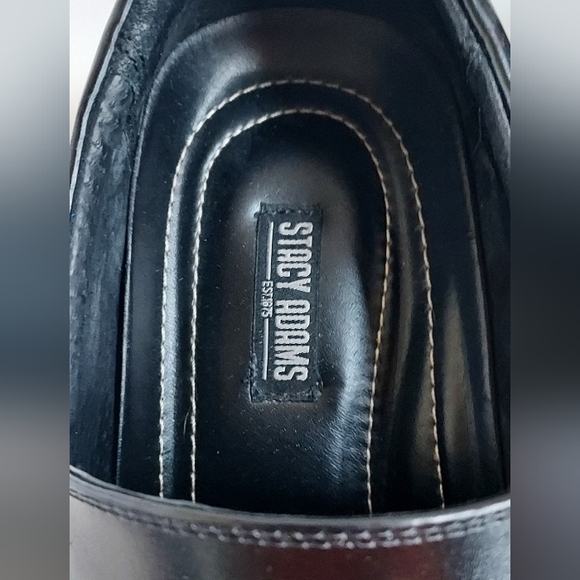 Stacy Adams Cade Bike Toe Black Slip-On Leather Dress Shoes 20126-001 11M - Picture 6 of 11